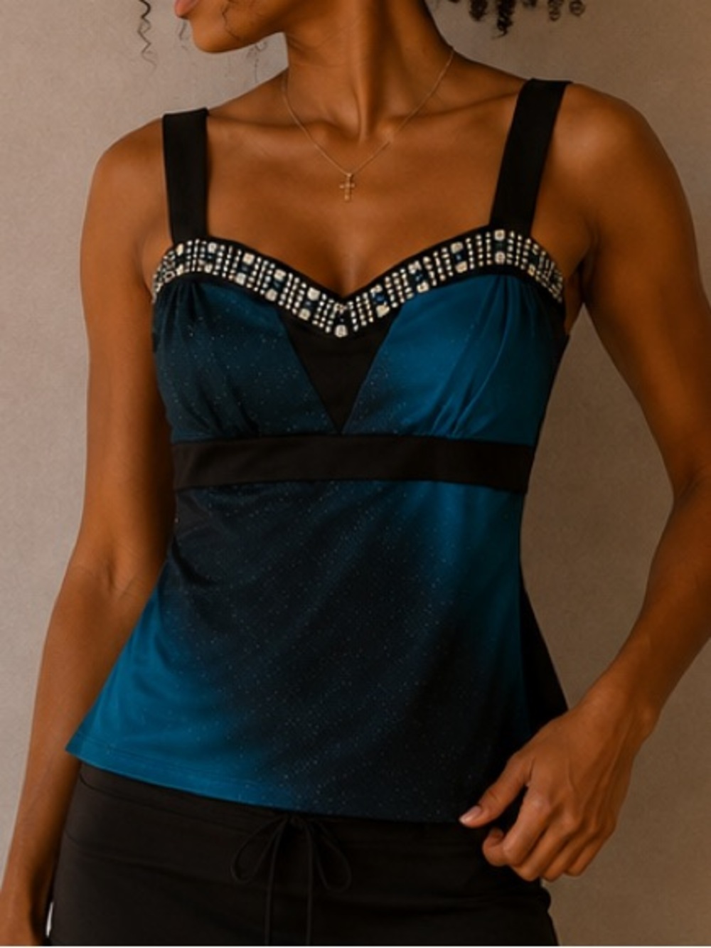 Y2K Gidani USA Ombré Rhinestone Tank
